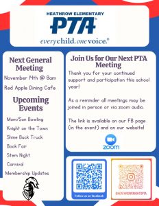 Nov PTA Meeting